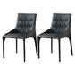 Minimalist Style Leather Dining Chairs Solid Back Arm Side Chairs for Kitchen (Set of 4) Light Gray 2 Piece Set Clearhalo ' kitchen&dining_furn' 'Dining Chairs' 'Dining Tables & Seating' 'dining_chair' 'furn' 'furn_dining_chair' 'Furniture' 'furniture_dining_chair' 'Kitchen & Dining Furniture' 'kitchen' 4205766