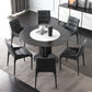 Minimalist Style Leather Dining Chairs Solid Back Arm Side Chairs for Kitchen (Set of 4) Clearhalo ' kitchen&dining_furn' 'Dining Chairs' 'Dining Tables & Seating' 'dining_chair' 'furn' 'furn_dining_chair' 'Furniture' 'furniture_dining_chair' 'Kitchen & Dining Furniture' 'kitchen' 4205769