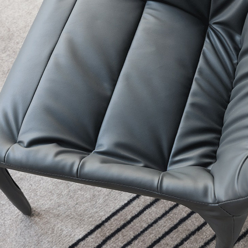 Minimalist Style Leather Dining Chairs Solid Back Arm Side Chairs for Kitchen (Set of 4) Clearhalo ' kitchen&dining_furn' 'Dining Chairs' 'Dining Tables & Seating' 'dining_chair' 'furn' 'furn_dining_chair' 'Furniture' 'furniture_dining_chair' 'Kitchen & Dining Furniture' 'kitchen' 4205772