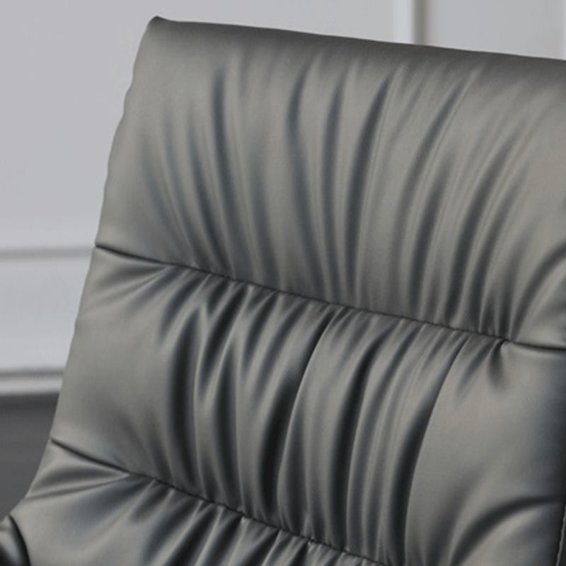 Minimalist Style Leather Dining Chairs Solid Back Arm Side Chairs for Kitchen (Set of 4) Clearhalo ' kitchen&dining_furn' 'Dining Chairs' 'Dining Tables & Seating' 'dining_chair' 'furn' 'furn_dining_chair' 'Furniture' 'furniture_dining_chair' 'Kitchen & Dining Furniture' 'kitchen' 4205775