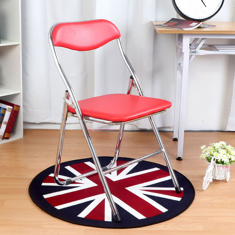 Home Metal Contemporary Side Chair Folding Open Back Dining Side Chair Clearhalo ' kitchen&dining_furn' 'Dining Chairs' 'Dining Tables & Seating' 'dining_chair' 'furn' 'furn_dining_chair' 'Furniture' 'furniture_dining_chair' 'Kitchen & Dining Furniture' 'kitchen' 4205777