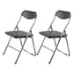 Home Metal Contemporary Side Chair Folding Open Back Dining Side Chair Black 2 Piece Set Clearhalo ' kitchen&dining_furn' 'Dining Chairs' 'Dining Tables & Seating' 'dining_chair' 'furn' 'furn_dining_chair' 'Furniture' 'furniture_dining_chair' 'Kitchen & Dining Furniture' 'kitchen' 4205779