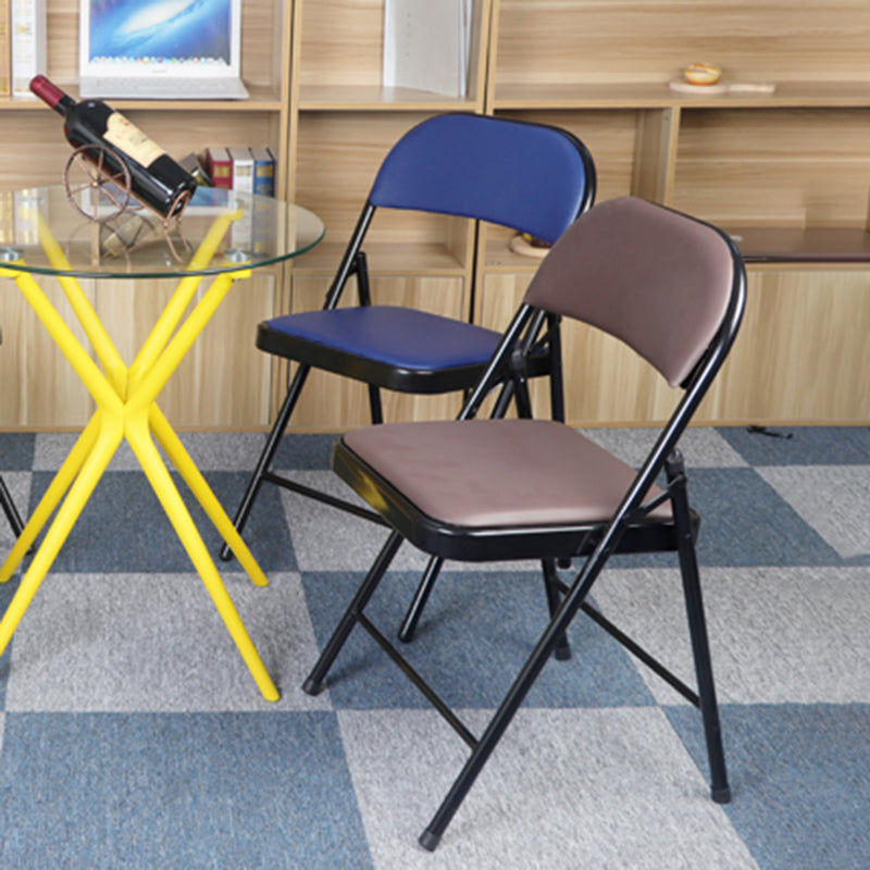 Modern Indoor-Outdoor Metal Chair Folding Armless Open Back Dining Side Chair Clearhalo ' kitchen&dining_furn' 'Dining Chairs' 'Dining Tables & Seating' 'dining_chair' 'furn' 'furn_dining_chair' 'Furniture' 'furniture_dining_chair' 'Kitchen & Dining Furniture' 'kitchen' 4205804