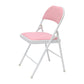 Modern Indoor-Outdoor Metal Chair Folding Armless Open Back Dining Side Chair Pink 1 Piece Clearhalo ' kitchen&dining_furn' 'Dining Chairs' 'Dining Tables & Seating' 'dining_chair' 'furn' 'furn_dining_chair' 'Furniture' 'furniture_dining_chair' 'Kitchen & Dining Furniture' 'kitchen' 4205805