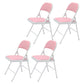 Modern Indoor-Outdoor Metal Chair Folding Armless Open Back Dining Side Chair Pink 4 Piece Set Clearhalo ' kitchen&dining_furn' 'Dining Chairs' 'Dining Tables & Seating' 'dining_chair' 'furn' 'furn_dining_chair' 'Furniture' 'furniture_dining_chair' 'Kitchen & Dining Furniture' 'kitchen' 4205808