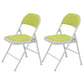 Modern Indoor-Outdoor Metal Chair Folding Armless Open Back Dining Side Chair Light Green 2 Piece Set Clearhalo ' kitchen&dining_furn' 'Dining Chairs' 'Dining Tables & Seating' 'dining_chair' 'furn' 'furn_dining_chair' 'Furniture' 'furniture_dining_chair' 'Kitchen & Dining Furniture' 'kitchen' 4205812