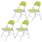 Modern Indoor-Outdoor Metal Chair Folding Armless Open Back Dining Side Chair Light Green 4 Piece Set Clearhalo ' kitchen&dining_furn' 'Dining Chairs' 'Dining Tables & Seating' 'dining_chair' 'furn' 'furn_dining_chair' 'Furniture' 'furniture_dining_chair' 'Kitchen & Dining Furniture' 'kitchen' 4205814