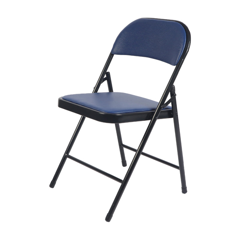 Modern Indoor-Outdoor Metal Chair Folding Armless Open Back Dining Side Chair Blue 1 Piece Clearhalo ' kitchen&dining_furn' 'Dining Chairs' 'Dining Tables & Seating' 'dining_chair' 'furn' 'furn_dining_chair' 'Furniture' 'furniture_dining_chair' 'Kitchen & Dining Furniture' 'kitchen' 4205816