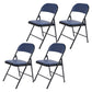 Modern Indoor-Outdoor Metal Chair Folding Armless Open Back Dining Side Chair Blue 4 Piece Set Clearhalo ' kitchen&dining_furn' 'Dining Chairs' 'Dining Tables & Seating' 'dining_chair' 'furn' 'furn_dining_chair' 'Furniture' 'furniture_dining_chair' 'Kitchen & Dining Furniture' 'kitchen' 4205818
