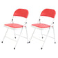 Modern Indoor-Outdoor Metal Chair Folding Armless Open Back Dining Side Chair Red 2 Piece Set Clearhalo ' kitchen&dining_furn' 'Dining Chairs' 'Dining Tables & Seating' 'dining_chair' 'furn' 'furn_dining_chair' 'Furniture' 'furniture_dining_chair' 'Kitchen & Dining Furniture' 'kitchen' 4205820