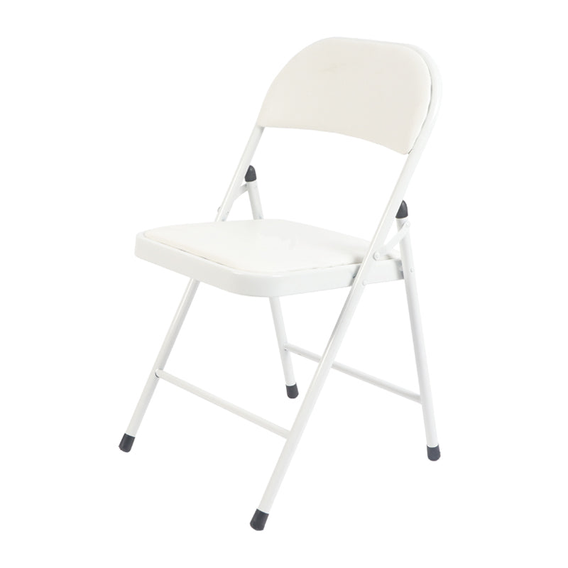 Modern Indoor-Outdoor Metal Chair Folding Armless Open Back Dining Side Chair White 1 Piece Clearhalo ' kitchen&dining_furn' 'Dining Chairs' 'Dining Tables & Seating' 'dining_chair' 'furn' 'furn_dining_chair' 'Furniture' 'furniture_dining_chair' 'Kitchen & Dining Furniture' 'kitchen' 4205825