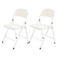 Modern Indoor-Outdoor Metal Chair Folding Armless Open Back Dining Side Chair White 2 Piece Set Clearhalo ' kitchen&dining_furn' 'Dining Chairs' 'Dining Tables & Seating' 'dining_chair' 'furn' 'furn_dining_chair' 'Furniture' 'furniture_dining_chair' 'Kitchen & Dining Furniture' 'kitchen' 4205826