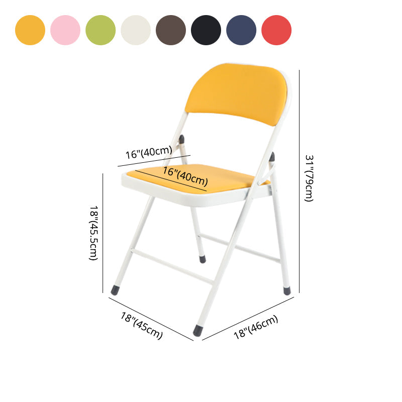 Modern Indoor-Outdoor Metal Chair Folding Armless Open Back Dining Side Chair Clearhalo ' kitchen&dining_furn' 'Dining Chairs' 'Dining Tables & Seating' 'dining_chair' 'furn' 'furn_dining_chair' 'Furniture' 'furniture_dining_chair' 'Kitchen & Dining Furniture' 'kitchen' 4205831