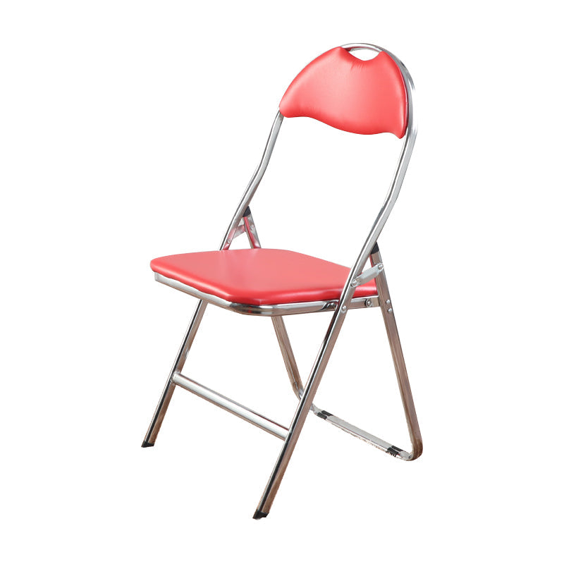 Modern Metal Indoor-Outdoor Chair Open Back Armless Dining Side Chair Red 1 Piece Clearhalo ' kitchen&dining_furn' 'Dining Chairs' 'Dining Tables & Seating' 'dining_chair' 'furn' 'furn_dining_chair' 'Furniture' 'furniture_dining_chair' 'Kitchen & Dining Furniture' 'kitchen' 4205838