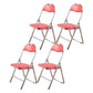 Modern Metal Indoor-Outdoor Chair Open Back Armless Dining Side Chair Red 4 Piece Set Clearhalo ' kitchen&dining_furn' 'Dining Chairs' 'Dining Tables & Seating' 'dining_chair' 'furn' 'furn_dining_chair' 'Furniture' 'furniture_dining_chair' 'Kitchen & Dining Furniture' 'kitchen' 4205842