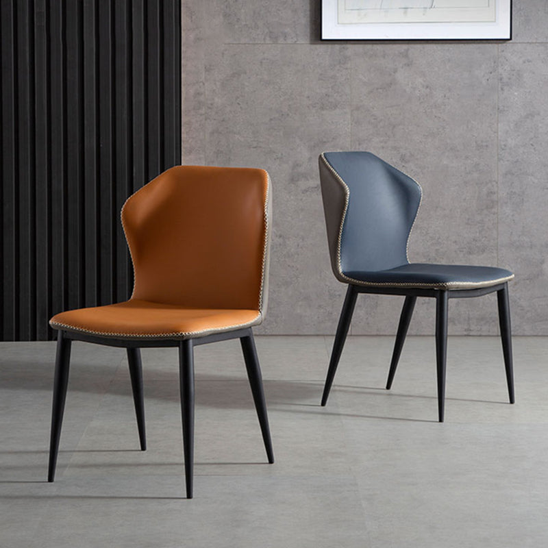 Industrial Indoor Side Chair Wingback Metal Upholstered Dining Room Chair (Set of 2) Clearhalo ' kitchen&dining_furn' 'Dining Chairs' 'Dining Tables & Seating' 'dining_chair' 'furn' 'furn_dining_chair' 'Furniture' 'furniture_dining_chair' 'Kitchen & Dining Furniture' 'kitchen' 4205849