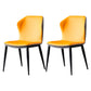 Industrial Indoor Side Chair Wingback Metal Upholstered Dining Room Chair (Set of 2) Yellow Clearhalo ' kitchen&dining_furn' 'Dining Chairs' 'Dining Tables & Seating' 'dining_chair' 'furn' 'furn_dining_chair' 'Furniture' 'furniture_dining_chair' 'Kitchen & Dining Furniture' 'kitchen' 4205861