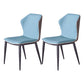 Industrial Indoor Side Chair Wingback Metal Upholstered Dining Room Chair (Set of 2) Blue Clearhalo ' kitchen&dining_furn' 'Dining Chairs' 'Dining Tables & Seating' 'dining_chair' 'furn' 'furn_dining_chair' 'Furniture' 'furniture_dining_chair' 'Kitchen & Dining Furniture' 'kitchen' 4205863