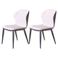 Industrial Indoor Side Chair Wingback Metal Upholstered Dining Room Chair (Set of 2) White Clearhalo ' kitchen&dining_furn' 'Dining Chairs' 'Dining Tables & Seating' 'dining_chair' 'furn' 'furn_dining_chair' 'Furniture' 'furniture_dining_chair' 'Kitchen & Dining Furniture' 'kitchen' 4205865
