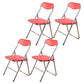 Metal Modern Indoor-Outdoor Chair Folding Armless Open Back Dining Side Chair Red 4 Piece Set Clearhalo ' kitchen&dining_furn' 'Dining Chairs' 'Dining Tables & Seating' 'dining_chair' 'furn' 'furn_dining_chair' 'Furniture' 'furniture_dining_chair' 'Kitchen & Dining Furniture' 'kitchen' 4205872