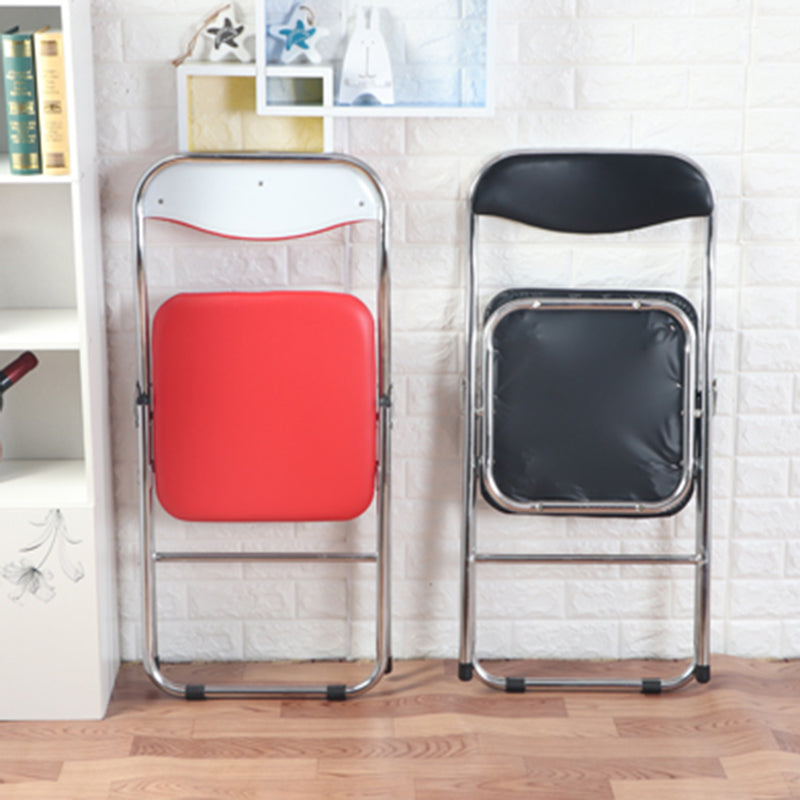 Metal Modern Indoor-Outdoor Chair Folding Armless Open Back Dining Side Chair Clearhalo ' kitchen&dining_furn' 'Dining Chairs' 'Dining Tables & Seating' 'dining_chair' 'furn' 'furn_dining_chair' 'Furniture' 'furniture_dining_chair' 'Kitchen & Dining Furniture' 'kitchen' 4205875