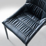 Contemporary Style Solid Back Dining Arm Chairs Leather Dining Chairs (Set of 2) Clearhalo ' kitchen&dining_furn' 'Dining Chairs' 'Dining Tables & Seating' 'dining_chair' 'furn' 'furn_dining_chair' 'Furniture' 'furniture_dining_chair' 'Kitchen & Dining Furniture' 'kitchen' 4205890