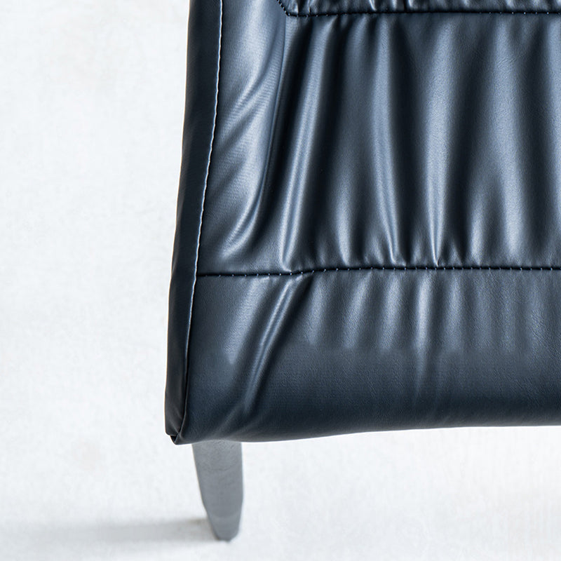 Contemporary Style Solid Back Dining Arm Chairs Leather Dining Chairs (Set of 2) Clearhalo ' kitchen&dining_furn' 'Dining Chairs' 'Dining Tables & Seating' 'dining_chair' 'furn' 'furn_dining_chair' 'Furniture' 'furniture_dining_chair' 'Kitchen & Dining Furniture' 'kitchen' 4205893