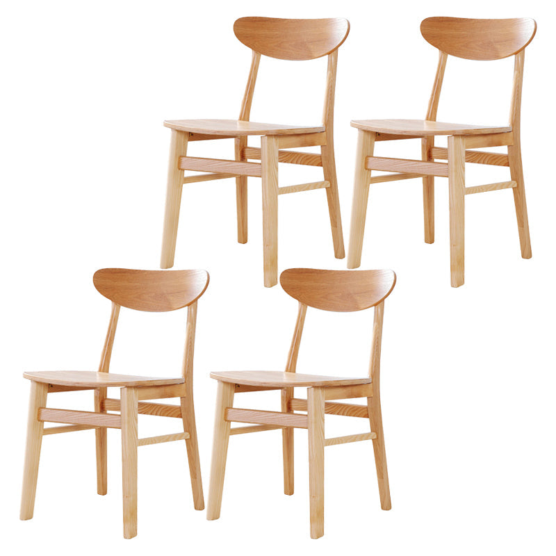 Contemporary Open Back Dining Side Chairs Wood Side Dining Chairs (Set of 2) Natural Clearhalo ' kitchen&dining_furn' 'Dining Chairs' 'Dining Tables & Seating' 'dining_chair' 'furn' 'furn_dining_chair' 'Furniture' 'furniture_dining_chair' 'Kitchen & Dining Furniture' 'kitchen' 4205910