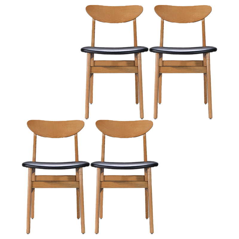 Contemporary Open Back Dining Side Chairs Wood Side Dining Chairs (Set of 2) Wood Clearhalo ' kitchen&dining_furn' 'Dining Chairs' 'Dining Tables & Seating' 'dining_chair' 'furn' 'furn_dining_chair' 'Furniture' 'furniture_dining_chair' 'Kitchen & Dining Furniture' 'kitchen' 4205912