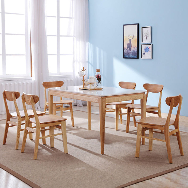 Contemporary Open Back Dining Side Chairs Wood Side Dining Chairs (Set of 2) Clearhalo ' kitchen&dining_furn' 'Dining Chairs' 'Dining Tables & Seating' 'dining_chair' 'furn' 'furn_dining_chair' 'Furniture' 'furniture_dining_chair' 'Kitchen & Dining Furniture' 'kitchen' 4205920