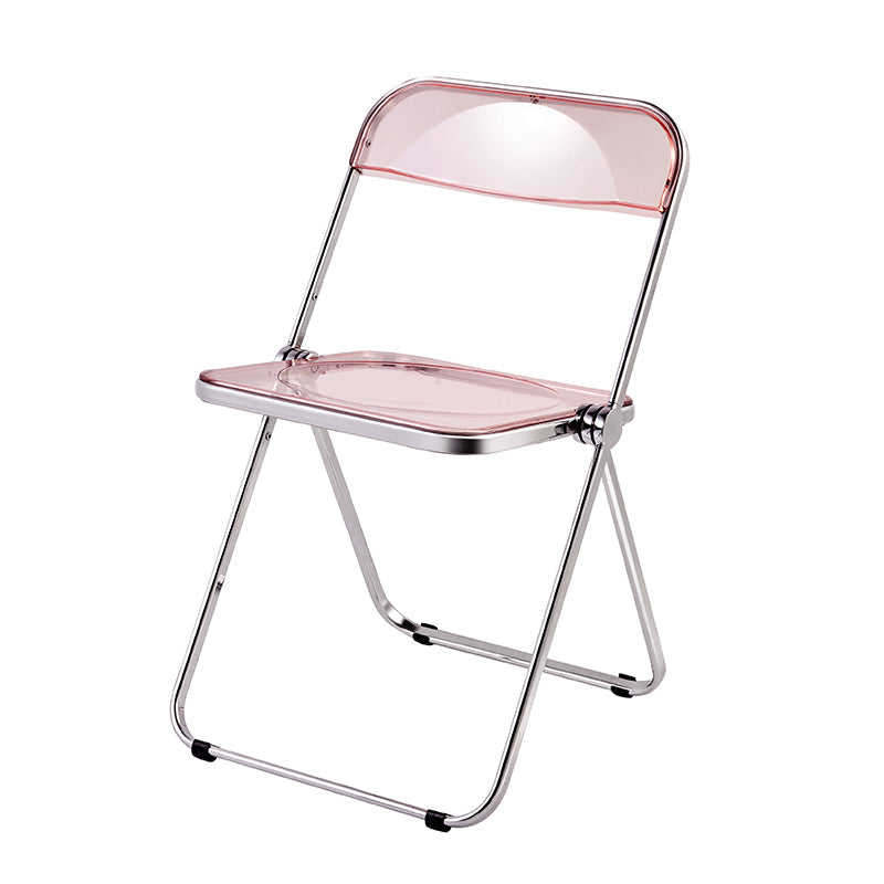 Industrial Style Plastic Dining Armless Chair Open Back Single Dining Chair Pink Clearhalo ' kitchen&dining_furn' 'Dining Chairs' 'Dining Tables & Seating' 'dining_chair' 'furn' 'furn_dining_chair' 'Furniture' 'furniture_dining_chair' 'Kitchen & Dining Furniture' 'kitchen' 4205948