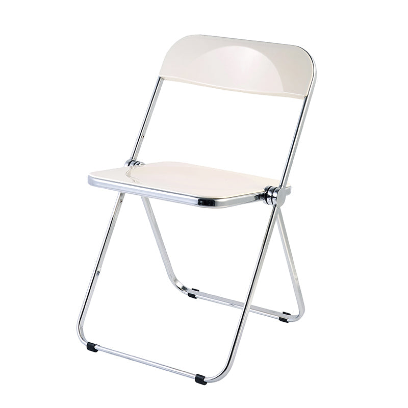 Industrial Style Plastic Dining Armless Chair Open Back Single Dining Chair White Clearhalo ' kitchen&dining_furn' 'Dining Chairs' 'Dining Tables & Seating' 'dining_chair' 'furn' 'furn_dining_chair' 'Furniture' 'furniture_dining_chair' 'Kitchen & Dining Furniture' 'kitchen' 4205958