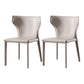 Contemporary Metal Dining Armless Chair Leather Dining Chairs for Home Use Light Khaki 2 Piece Set Clearhalo ' kitchen&dining_furn' 'Dining Chairs' 'Dining Tables & Seating' 'dining_chair' 'furn' 'furn_dining_chair' 'Furniture' 'furniture_dining_chair' 'Kitchen & Dining Furniture' 'kitchen' 4205962