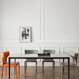 Contemporary Metal Dining Armless Chair Leather Dining Chairs for Home Use Clearhalo ' kitchen&dining_furn' 'Dining Chairs' 'Dining Tables & Seating' 'dining_chair' 'furn' 'furn_dining_chair' 'Furniture' 'furniture_dining_chair' 'Kitchen & Dining Furniture' 'kitchen' 4205963