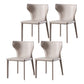 Contemporary Metal Dining Armless Chair Leather Dining Chairs for Home Use Light Khaki 4 Piece Set Clearhalo ' kitchen&dining_furn' 'Dining Chairs' 'Dining Tables & Seating' 'dining_chair' 'furn' 'furn_dining_chair' 'Furniture' 'furniture_dining_chair' 'Kitchen & Dining Furniture' 'kitchen' 4205964