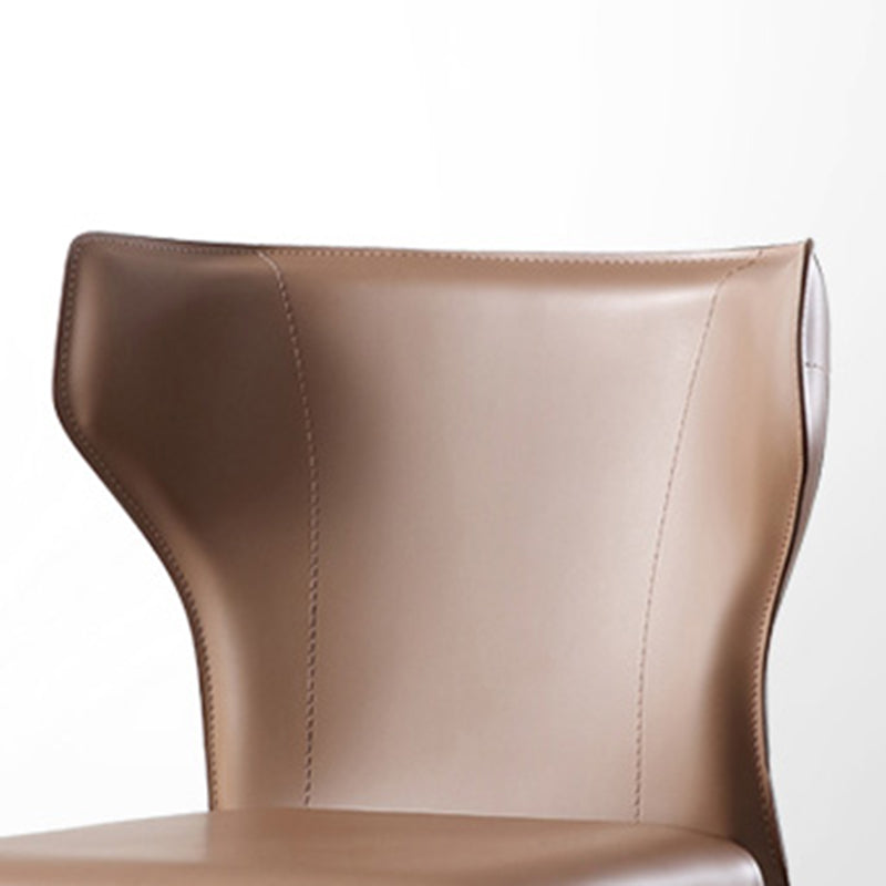 Contemporary Metal Dining Armless Chair Leather Dining Chairs for Home Use Clearhalo ' kitchen&dining_furn' 'Dining Chairs' 'Dining Tables & Seating' 'dining_chair' 'furn' 'furn_dining_chair' 'Furniture' 'furniture_dining_chair' 'Kitchen & Dining Furniture' 'kitchen' 4205970