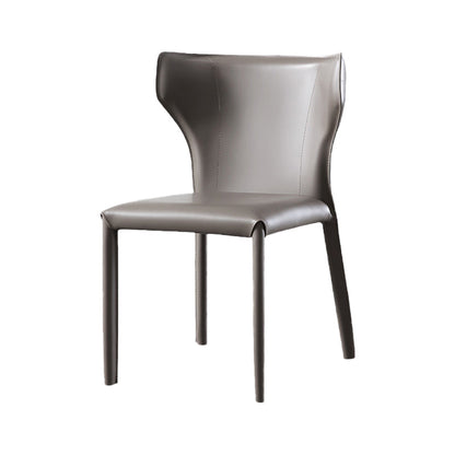 Contemporary Metal Dining Armless Chair Leather Dining Chairs for Home Use Grey 1 Piece Clearhalo ' kitchen&dining_furn' 'Dining Chairs' 'Dining Tables & Seating' 'dining_chair' 'furn' 'furn_dining_chair' 'Furniture' 'furniture_dining_chair' 'Kitchen & Dining Furniture' 'kitchen' 4205973