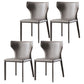 Contemporary Metal Dining Armless Chair Leather Dining Chairs for Home Use Grey 4 Piece Set Clearhalo ' kitchen&dining_furn' 'Dining Chairs' 'Dining Tables & Seating' 'dining_chair' 'furn' 'furn_dining_chair' 'Furniture' 'furniture_dining_chair' 'Kitchen & Dining Furniture' 'kitchen' 4205975