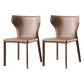 Contemporary Metal Dining Armless Chair Leather Dining Chairs for Home Use Brown 2 Piece Set Clearhalo ' kitchen&dining_furn' 'Dining Chairs' 'Dining Tables & Seating' 'dining_chair' 'furn' 'furn_dining_chair' 'Furniture' 'furniture_dining_chair' 'Kitchen & Dining Furniture' 'kitchen' 4205977