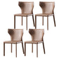 Contemporary Metal Dining Armless Chair Leather Dining Chairs for Home Use Brown 4 Piece Set Clearhalo ' kitchen&dining_furn' 'Dining Chairs' 'Dining Tables & Seating' 'dining_chair' 'furn' 'furn_dining_chair' 'Furniture' 'furniture_dining_chair' 'Kitchen & Dining Furniture' 'kitchen' 4205978
