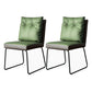 Contemporary Metal Dining Armless Chair Faux Leather Dining Chairs for Home Use Blackish Green 2 Piece Set Clearhalo ' kitchen&dining_furn' 'Dining Chairs' 'Dining Tables & Seating' 'dining_chair' 'furn' 'furn_dining_chair' 'Furniture' 'furniture_dining_chair' 'Kitchen & Dining Furniture' 'kitchen' 4206026