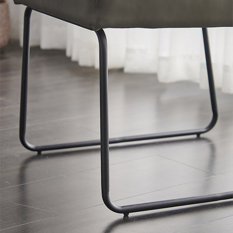 Contemporary Metal Dining Armless Chair Faux Leather Dining Chairs for Home Use Clearhalo ' kitchen&dining_furn' 'Dining Chairs' 'Dining Tables & Seating' 'dining_chair' 'furn' 'furn_dining_chair' 'Furniture' 'furniture_dining_chair' 'Kitchen & Dining Furniture' 'kitchen' 4206027