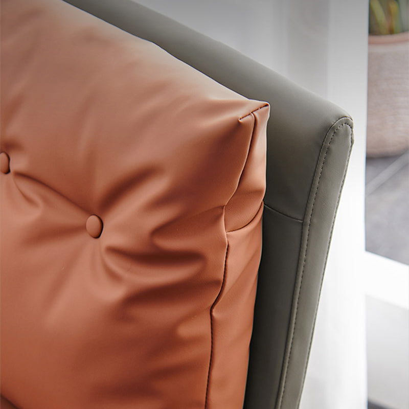 Contemporary Metal Dining Armless Chair Faux Leather Dining Chairs for Home Use Clearhalo ' kitchen&dining_furn' 'Dining Chairs' 'Dining Tables & Seating' 'dining_chair' 'furn' 'furn_dining_chair' 'Furniture' 'furniture_dining_chair' 'Kitchen & Dining Furniture' 'kitchen' 4206030