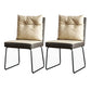 Contemporary Metal Dining Armless Chair Faux Leather Dining Chairs for Home Use Off-White 2 Piece Set Clearhalo ' kitchen&dining_furn' 'Dining Chairs' 'Dining Tables & Seating' 'dining_chair' 'furn' 'furn_dining_chair' 'Furniture' 'furniture_dining_chair' 'Kitchen & Dining Furniture' 'kitchen' 4206038