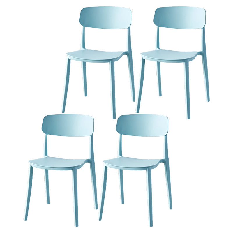 Scandinavian Home Plastic Side Chair Matte Finish Open Back Dining Chair (Set of 4) Light Green Clearhalo ' kitchen&dining_furn' 'Dining Chairs' 'Dining Tables & Seating' 'dining_chair' 'furn' 'furn_dining_chair' 'Furniture' 'furniture_dining_chair' 'Kitchen & Dining Furniture' 'kitchen' 4206042