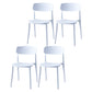Scandinavian Home Plastic Side Chair Matte Finish Open Back Dining Chair (Set of 4) White Clearhalo ' kitchen&dining_furn' 'Dining Chairs' 'Dining Tables & Seating' 'dining_chair' 'furn' 'furn_dining_chair' 'Furniture' 'furniture_dining_chair' 'Kitchen & Dining Furniture' 'kitchen' 4206046