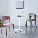 Scandinavian Home Plastic Side Chair Matte Finish Open Back Dining Chair (Set of 4) Clearhalo ' kitchen&dining_furn' 'Dining Chairs' 'Dining Tables & Seating' 'dining_chair' 'furn' 'furn_dining_chair' 'Furniture' 'furniture_dining_chair' 'Kitchen & Dining Furniture' 'kitchen' 4206047