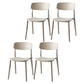 Scandinavian Home Plastic Side Chair Matte Finish Open Back Dining Chair (Set of 4) Khaki Clearhalo ' kitchen&dining_furn' 'Dining Chairs' 'Dining Tables & Seating' 'dining_chair' 'furn' 'furn_dining_chair' 'Furniture' 'furniture_dining_chair' 'Kitchen & Dining Furniture' 'kitchen' 4206048
