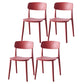 Scandinavian Home Plastic Side Chair Matte Finish Open Back Dining Chair (Set of 4) Red Clearhalo ' kitchen&dining_furn' 'Dining Chairs' 'Dining Tables & Seating' 'dining_chair' 'furn' 'furn_dining_chair' 'Furniture' 'furniture_dining_chair' 'Kitchen & Dining Furniture' 'kitchen' 4206051