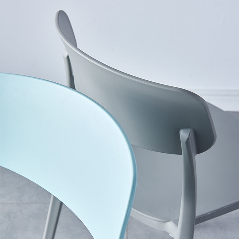 Scandinavian Home Plastic Side Chair Matte Finish Open Back Dining Chair (Set of 4) Clearhalo ' kitchen&dining_furn' 'Dining Chairs' 'Dining Tables & Seating' 'dining_chair' 'furn' 'furn_dining_chair' 'Furniture' 'furniture_dining_chair' 'Kitchen & Dining Furniture' 'kitchen' 4206052